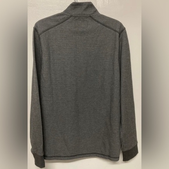 Flag & Anthem Mens Quarter Zip Sweater Pullover Medium Dark Grey Mid-Weight NWT - Picture 2 of 11